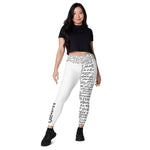 PulseXO White Chat Shit Leggings with pockets