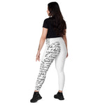 PulseXO White Chat Shit Leggings with pockets