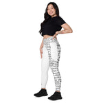 PulseXO White Chat Shit Leggings with pockets
