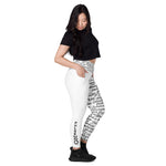 PulseXO White Chat Shit Leggings with pockets