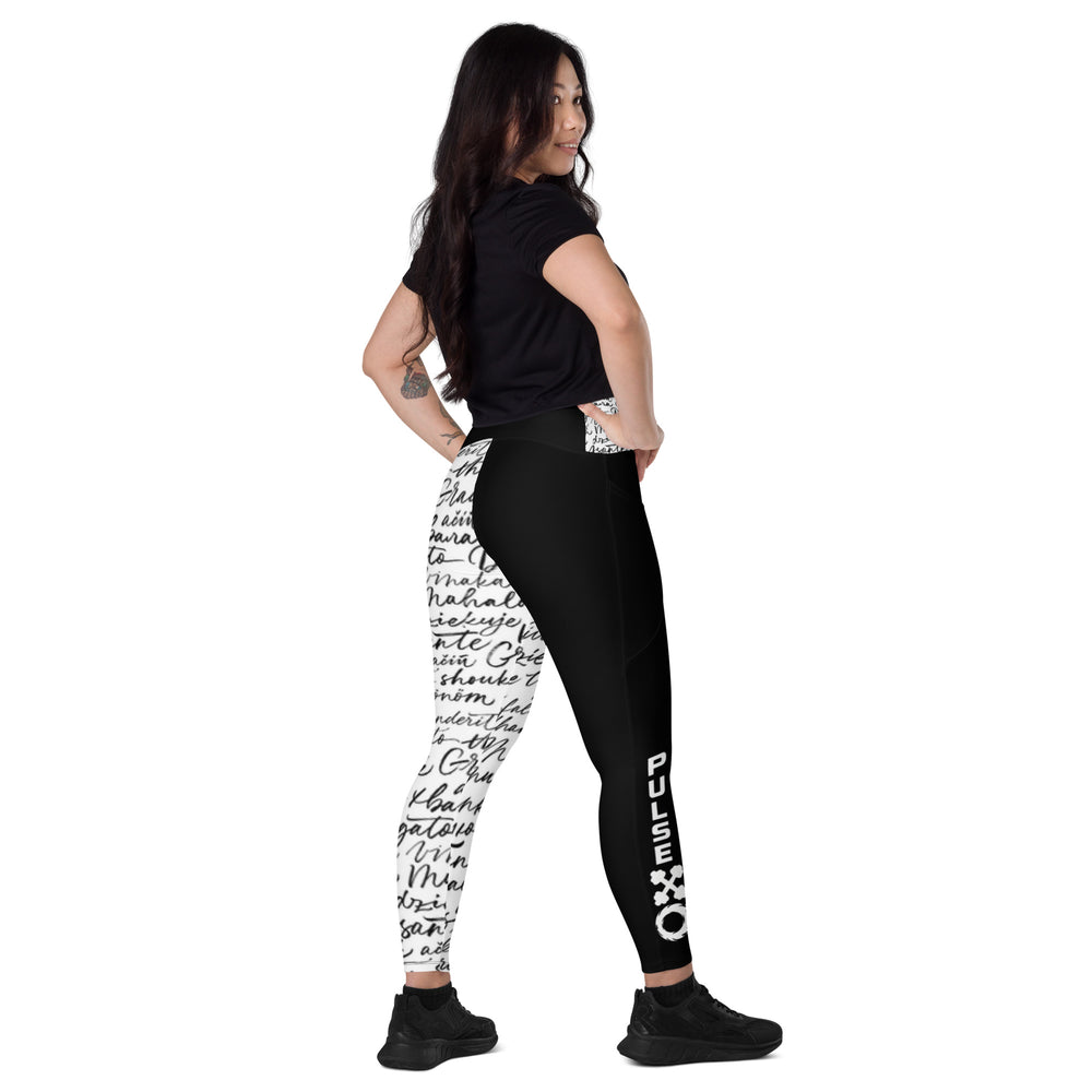 PulseXO Black Chat Shit Leggings with pockets