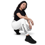 PulseXO White Chat Shit Leggings with pockets