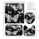 Decorative Gold black and  White   Butterfly Bathroom Set, Bathroom Accessories, Home Decor, Dorm Decor, Fall, Farmhouse Decor