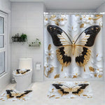 Decorative Gold black and  White   Butterfly Bathroom Set, Bathroom Accessories, Home Decor, Dorm Decor, Fall, Farmhouse Decor