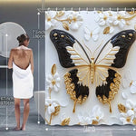 Decorative Gold black and  White   Butterfly Bathroom Set, Bathroom Accessories, Home Decor, Dorm Decor, Fall, Farmhouse Decor