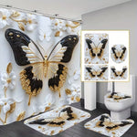 Decorative Gold black and  White   Butterfly Bathroom Set, Bathroom Accessories, Home Decor, Dorm Decor, Fall, Farmhouse Decor